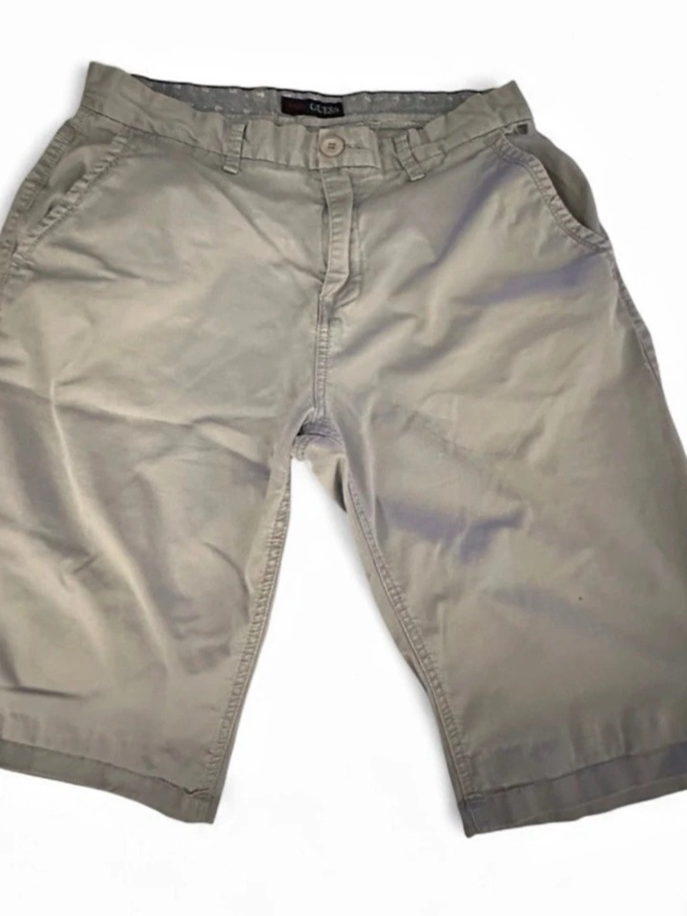 GUESS Los Angeles 1981 Khaki Chino Shorts Chino Shorts Gray Waist 33